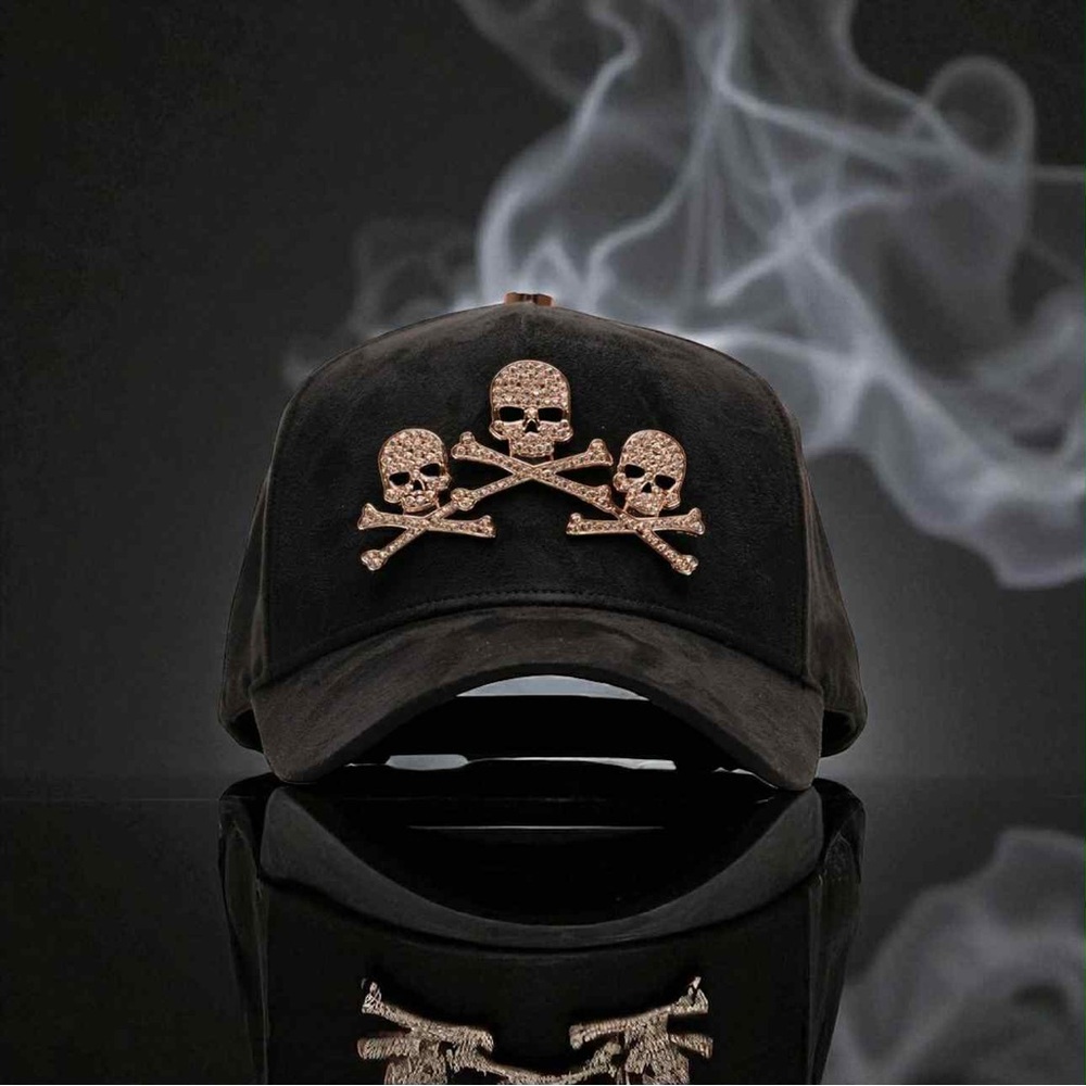 Barbas Hats Black Skull Cap - image 1